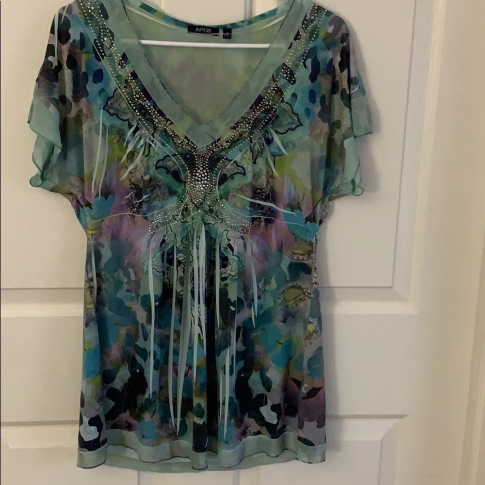 Apt. 9 Studded Multicolored Top